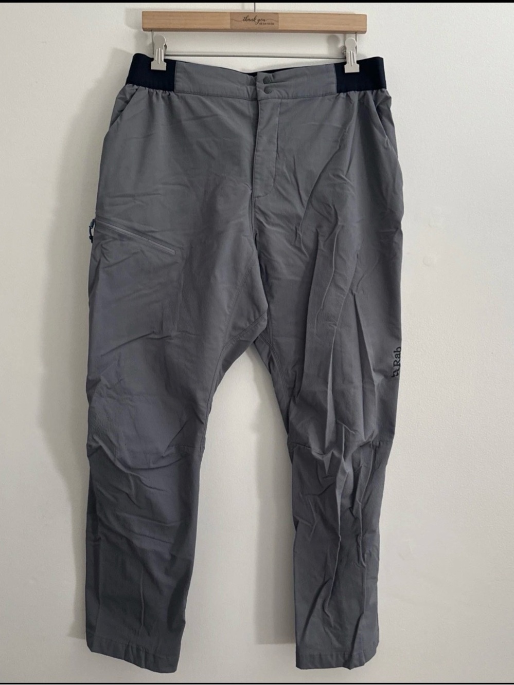RAB Mens Pants Size 36 Grey Magma Light  Matrix Softshell Hiking Outdoor READ